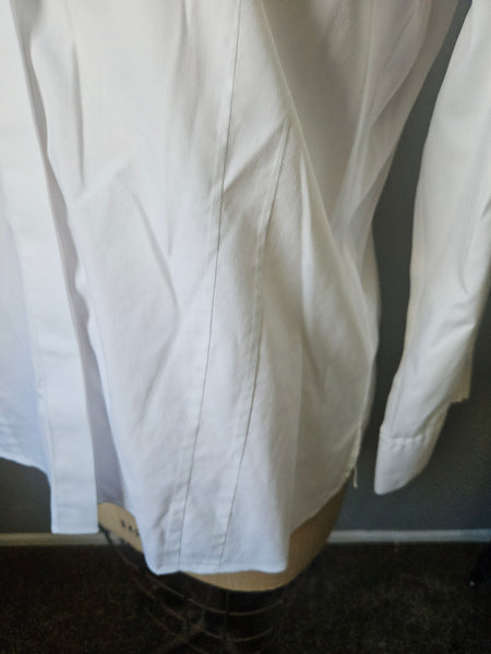 Brand New FOXCROFT Size 18 White Dress Shirt Womens Button Front Long Sleeve Top