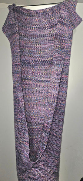 Adult Purple Weave Mermaid Tail Blanket Over 7 Ft Long Cozy Soft Snuggle Throw