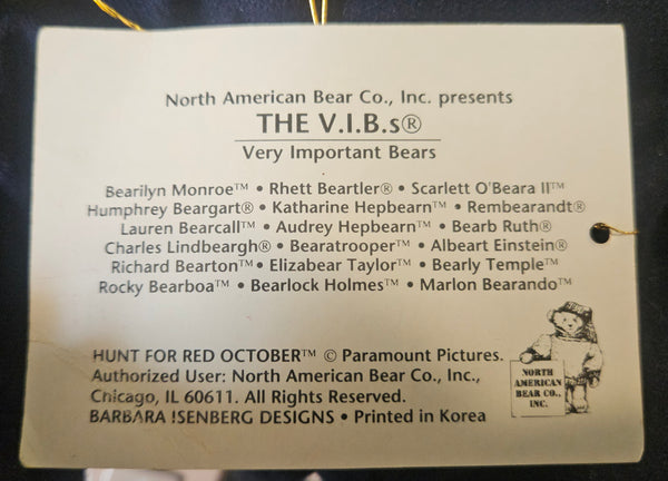 Vintage 1990 Hunt for Red October Bear