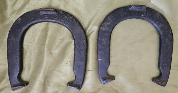 Set of 4 Vintage PLAYTIME Black & Gold Hi-Tensile Horseshoes