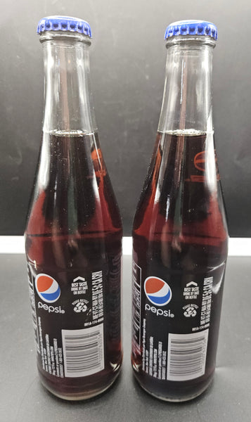 Set of 2 Made in Mexico Special Import Unopened Pepsi Bottles