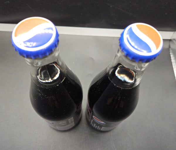 Set of 2 Made in Mexico Special Import Unopened Pepsi Bottles