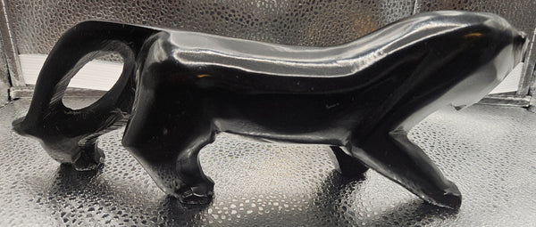 Vintage Onyx 10" Black Panter Animal Figurine (READ DETAILS - Sm Flaw)