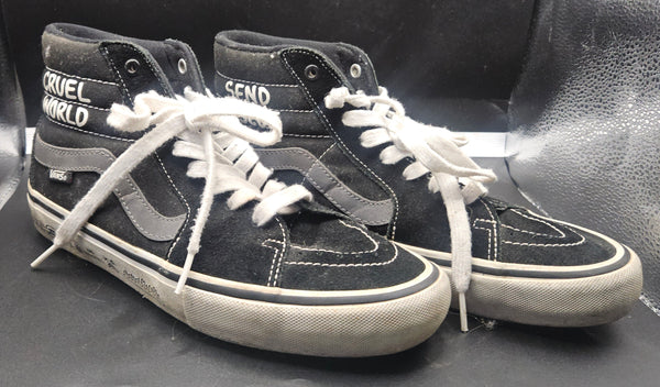 Men's Size 8.5 VANS Off the Wall x CULT Sk8-Hi Pro Black High Top Shoes