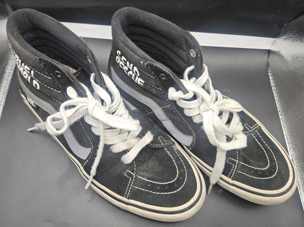 Men's Size 8.5 VANS Off the Wall x CULT Sk8-Hi Pro Black High Top Shoes