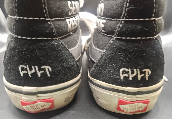 Men's Size 8.5 VANS Off the Wall x CULT Sk8-Hi Pro Black High Top Shoes
