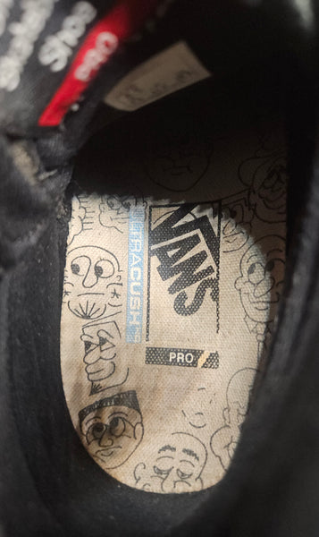 Men's Size 8.5 VANS Off the Wall x CULT Sk8-Hi Pro Black High Top Shoes