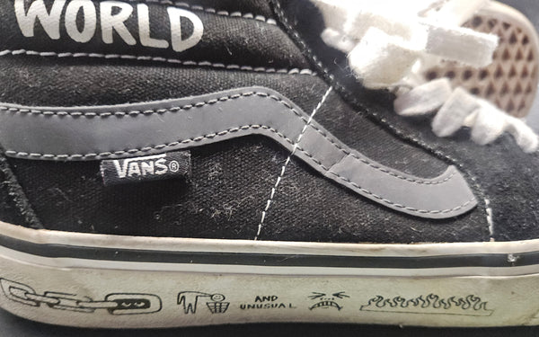 Men's Size 8.5 VANS Off the Wall x CULT Sk8-Hi Pro Black High Top Shoes