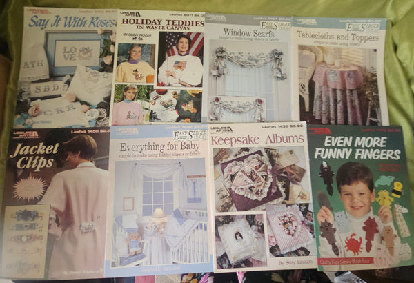 Vintage LEISURE ARTS 41 Lot Craft Leaflets