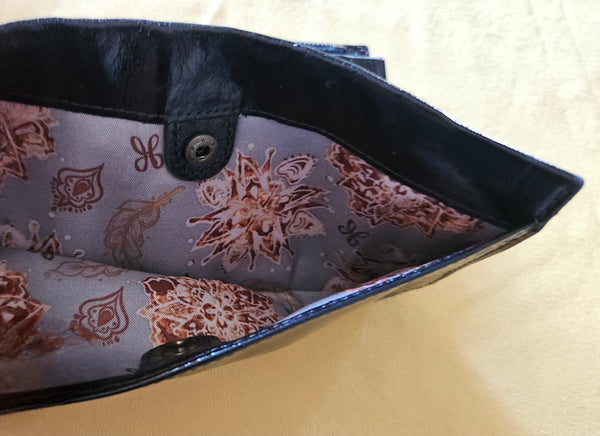 Black Leather HOBO Full Size Wallet