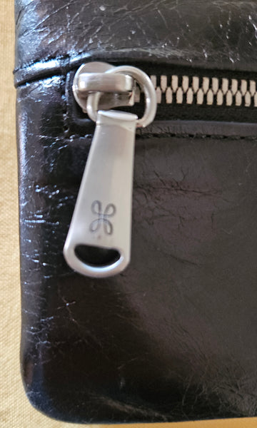 Black Leather HOBO Half Size Wallet