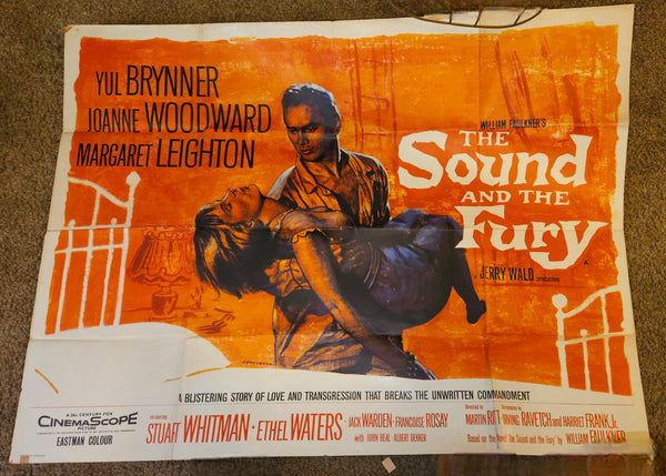 Rare 1959 The Sound and The Fury Vintage 30x40 Movie Poster
