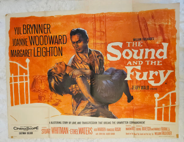 Rare 1959 The Sound and The Fury Vintage 30x40 Movie Poster