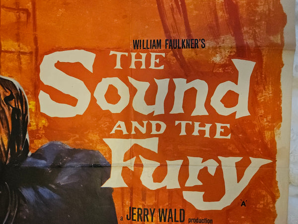 Rare 1959 The Sound and The Fury Vintage 30x40 Movie Poster