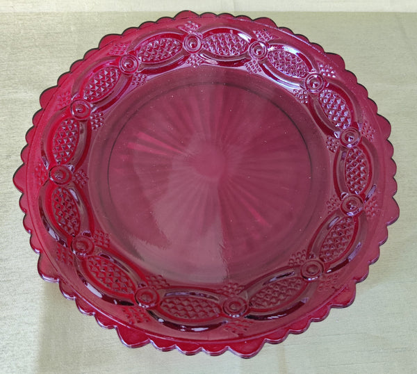 1876 AVON Ruby Red Cape Cod Vintage 7.25" Salad Plates