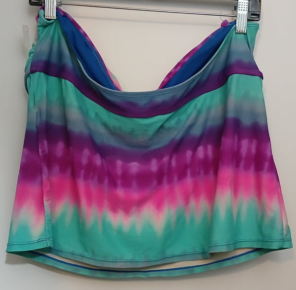 XL (Size 16 - 18) COLLECTIONS BY CATALINA Multicolor Tie Dye Bathing Suit Top