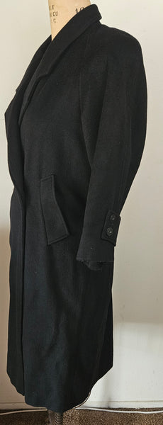 Size Small Women's Vintage PORTRAIT PETITE Long Black Wool Jacket (See Measurements)