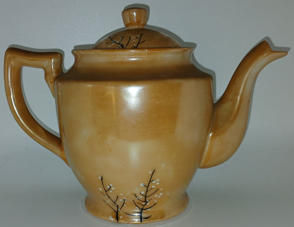 Lusterware Japan Gold Floral Teapot