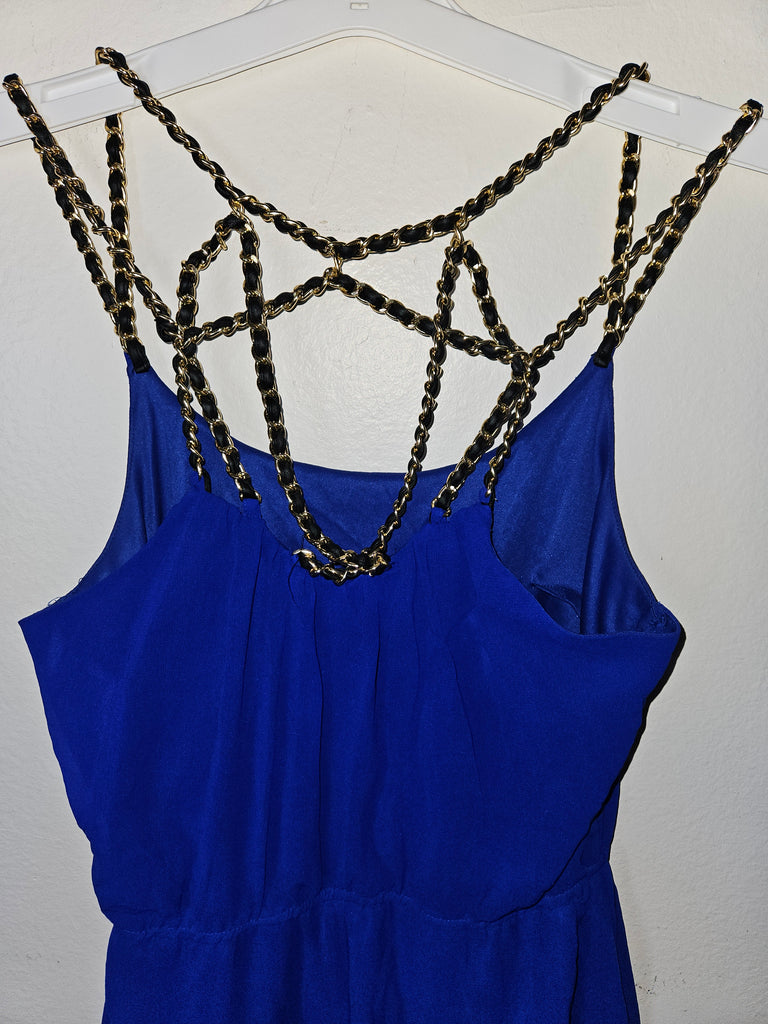 Medium CHARLOTTE RUSSE Royal Blue w/ Gold Chain Strap Dress The DARRling Garage Medium CHARLOTTE RUSSE Royal Blue w/ Gold Chain Strap Dress The DARRling Garage