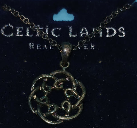 Brand New CELTIC LANDS by Sea Gems Real Silver 18" Necklace