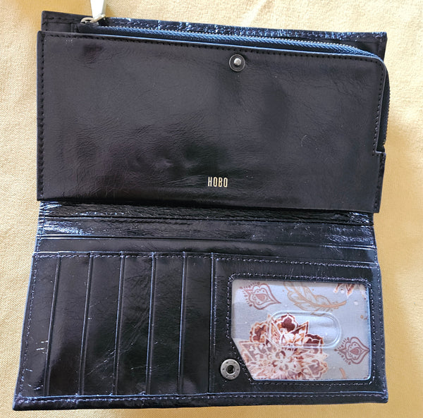 Black Leather HOBO Full Size Wallet