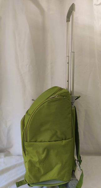 Unbranded Lime Green Rolling Backpack Suitcase