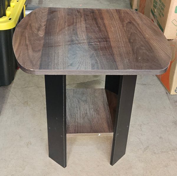 Small Black & Brown Side Table