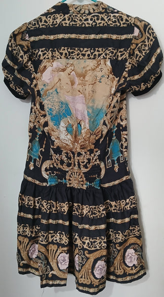 XS Bebe Multi-color Silky Dress