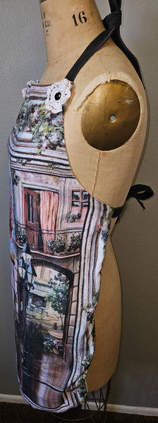 Handmade OSFM Regular Size France Themed Full Apron Paris Cooking Kitchen Chef