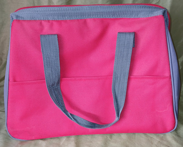 Red & Gray Cooler Picnic Bag w/ Dining Accessories