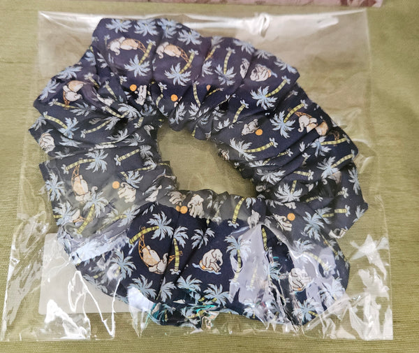 Brand New JIM THOMPSON Blue Thai Silk Hair Scrunchie