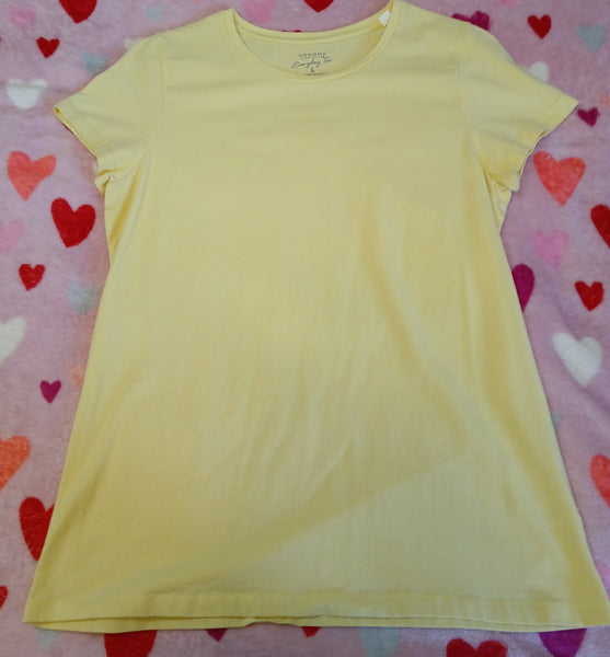 Set of 2 Large SONOMA EVERYDAY TEE Blue & Yellow Plain Colored Shirts
