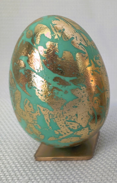 Pick Color ~ Color & Gold Decorative Spring Egg on Stand