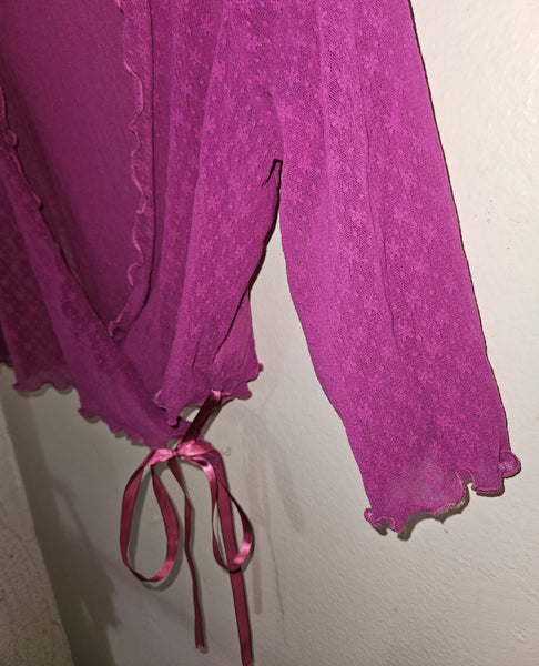 Kids Large LUZ Fuchsia Sheer Cover-up