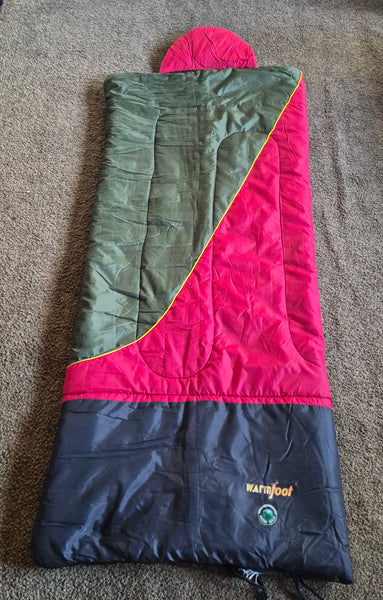 Vintage Ozark Trail Warmfoot Sleeping Bag w/ Bag Carrier