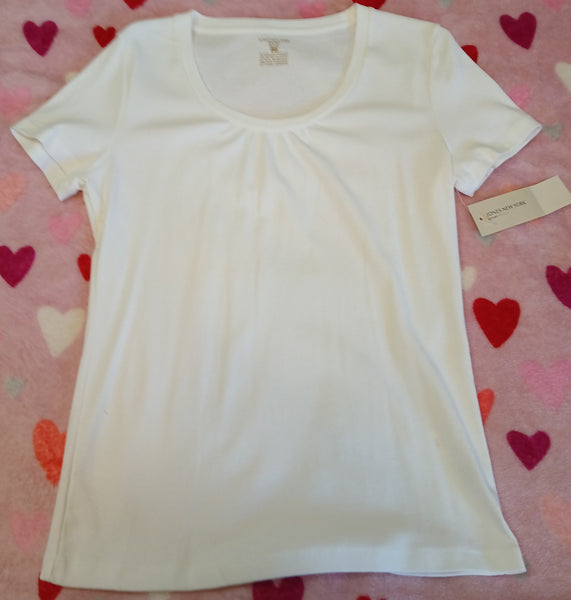 Set of 2 Brand New Large White & Yellow Plain Colored Shirts