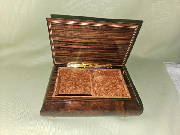 Unione Artigiani Intarsio Sorrentino SR36 Inlaid Wood Italian Jewelry Music Box