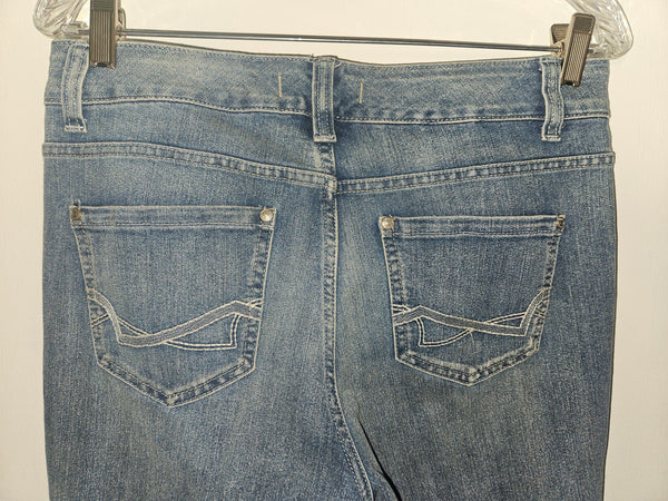 NINE WEST Vintage America Collection Womens Size 8 29 Boho Jeans Blue Denim