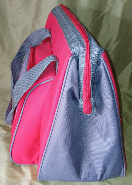 Red & Gray Cooler Picnic Bag w/ Dining Accessories