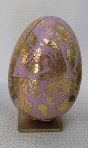 Pick Color ~ Color & Gold Decorative Spring Egg on Stand