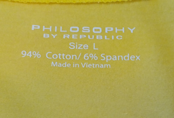 Set of 2 Brand New Large White & Yellow Plain Colored Shirts