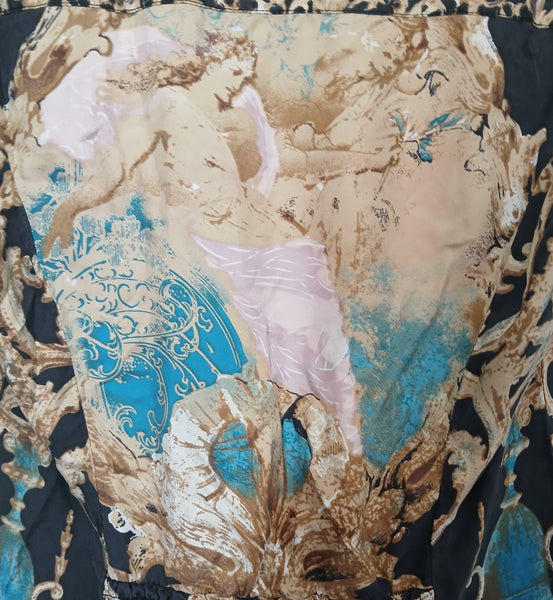 XS Bebe Multi-color Silky Dress