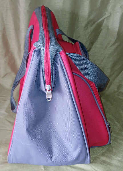 Red & Gray Cooler Picnic Bag w/ Dining Accessories