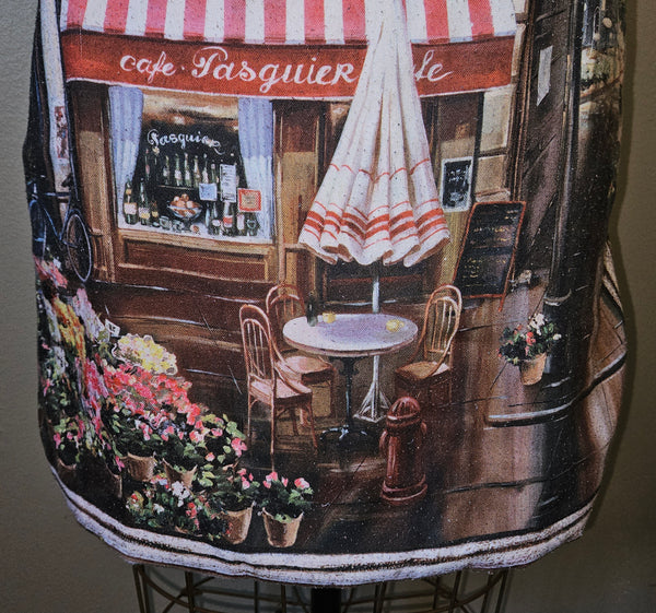 Handmade OSFM Regular Size France Themed Full Apron Paris Cooking Kitchen Chef
