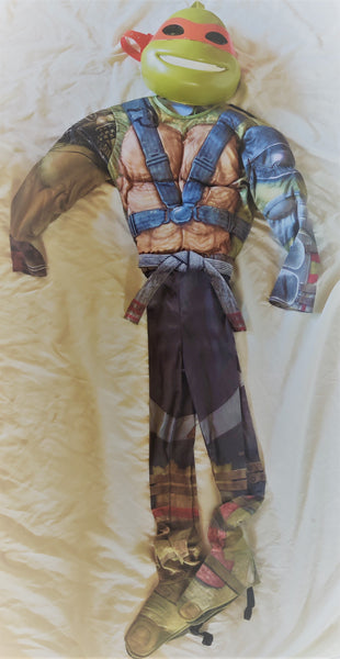 Medium Teenage Mutant Ninja Turtle Michelangelo Padded Halloween Costume w/ Talking Mask