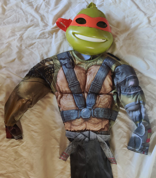 Medium Teenage Mutant Ninja Turtle Michelangelo Padded Halloween Costume w/ Talking Mask