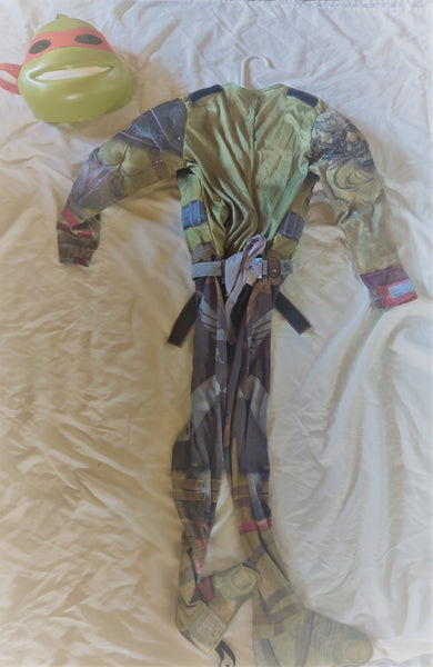 Medium Teenage Mutant Ninja Turtle Michelangelo Padded Halloween Costume w/ Talking Mask