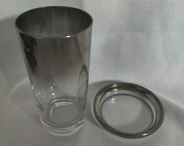 Dorothy Thorpe Silver Faded Glasses, Coasters & Wooden Caddy (READ DETAILS)