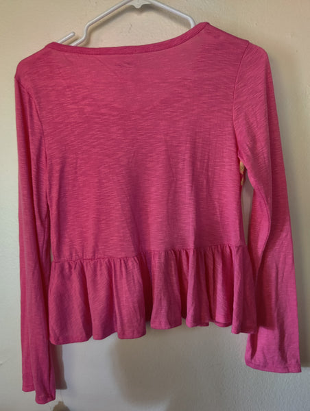 Kids Size 16 SO Brand New Pink w/ Sunflower Blouse