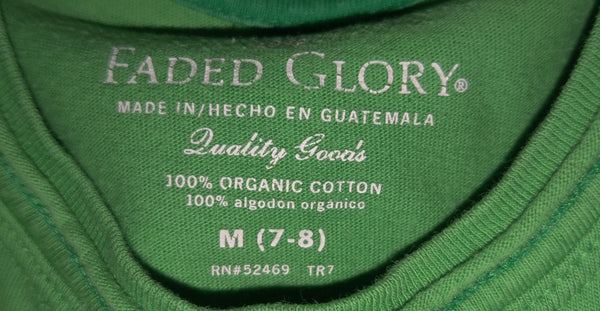 Medium 7/8 FADED GLORY Green Shirt